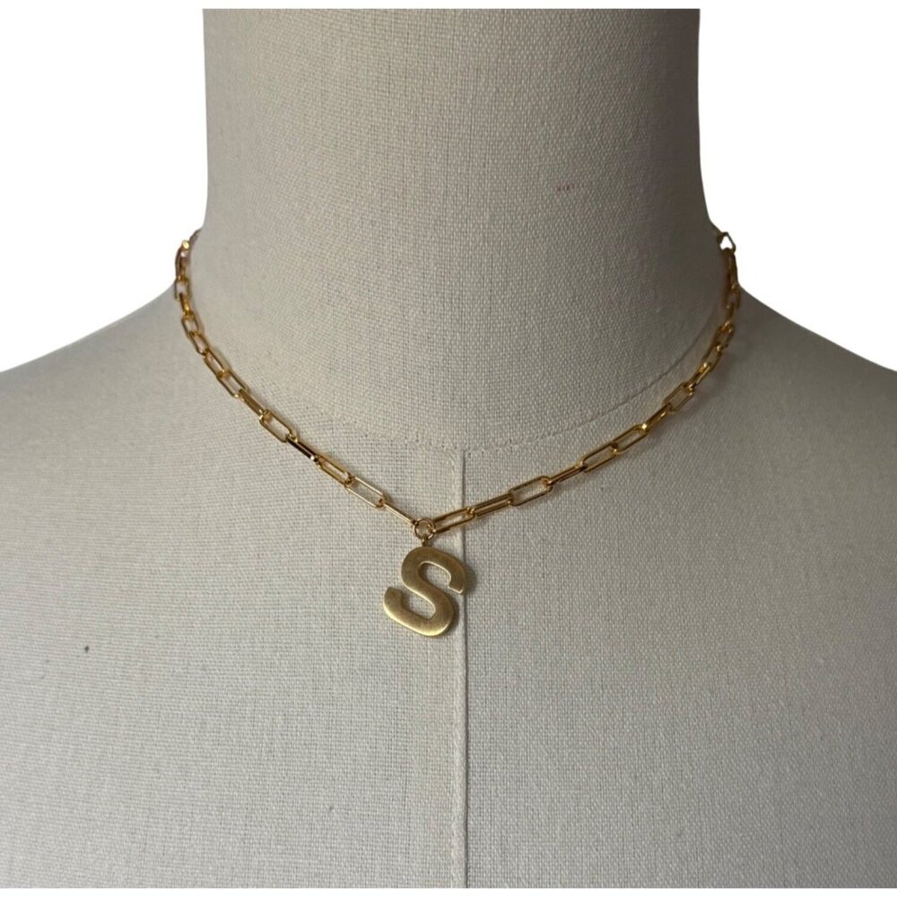 Kate Spade Gold 17 Inch Chain Necklace With S Pendant  NWT - Picture 3 of 8